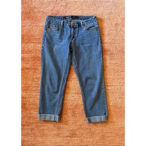 Jordache Skinny Stretch Crop Jeans Size 6 Blue Denim